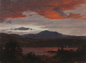Estanque Turner con el Pico Pomola y el Pico Baxter, Maine